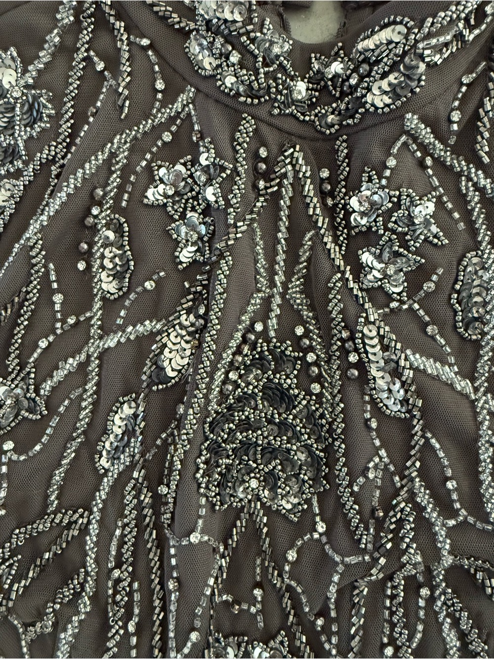 Beaded High-Neck Evening Gown - Picture 5 of 10